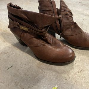 Brown Heeled Booties